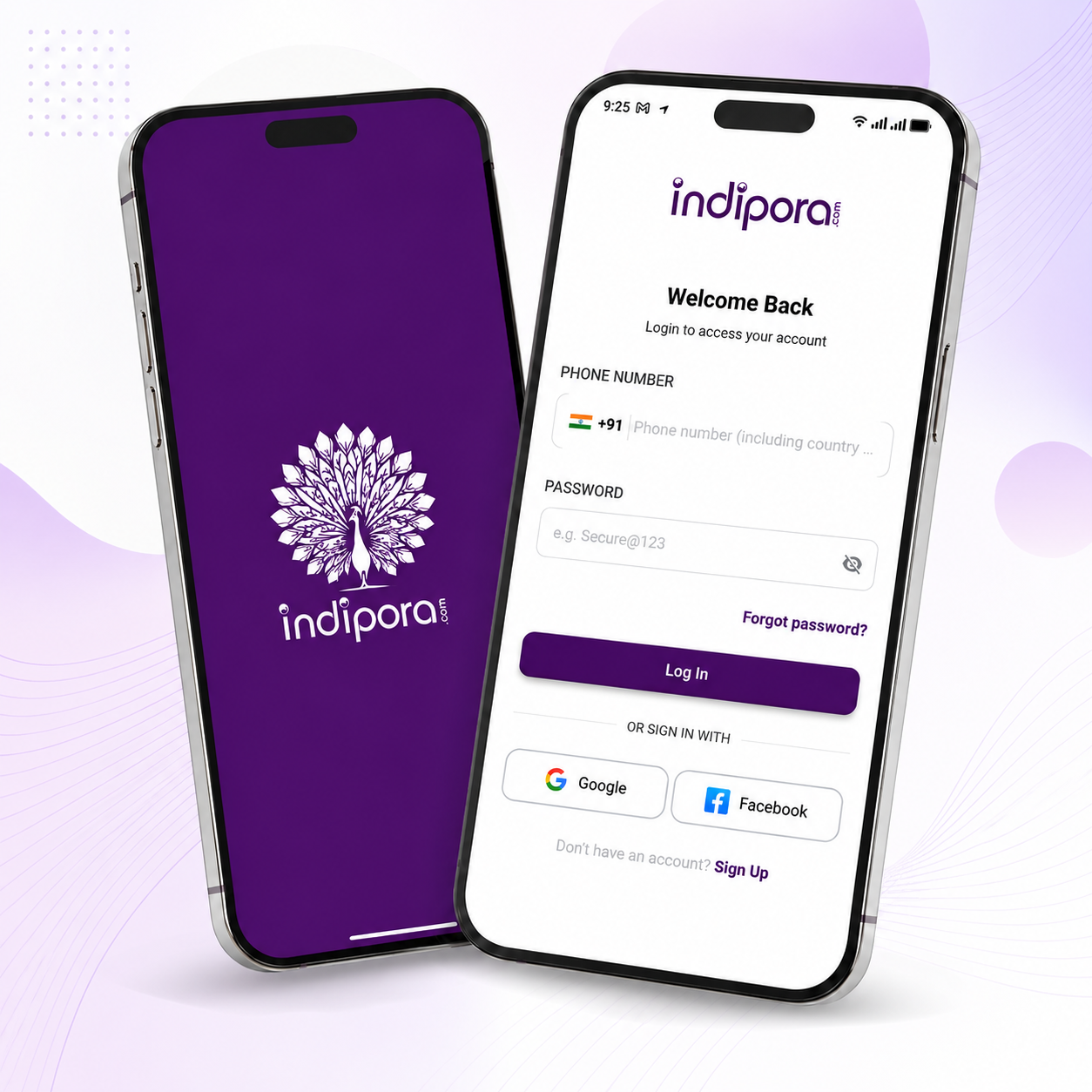 indipora mobile app preview
